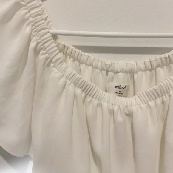 Aritzia Wilfred Off-the-Shoulder White Dress - Picture 2 of 2